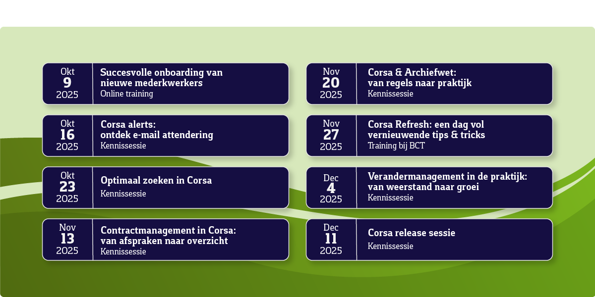 Samen op Koers Academy agenda Q4