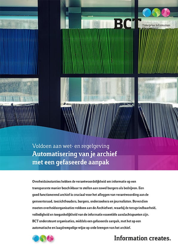 Voorblad brochur Archiefautomatisering - Corsa